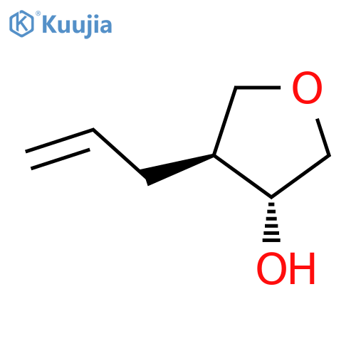 rac-(3R,4S)-4-(prop-2-en-1-yl)oxolan-3-ol structure
