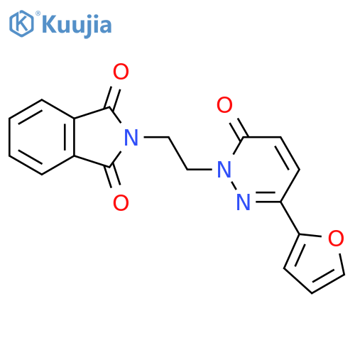 2-{2-3-(furan-2-yl)-6-oxo-1,6-dihydropyridazin-1-ylethyl}-2,3-dihydro-1H-isoindole-1,3-dione structure