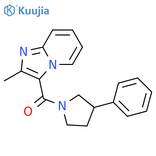 1-{2-methylimidazo1,2-apyridine-3-carbonyl}-3-phenylpyrrolidine structure
