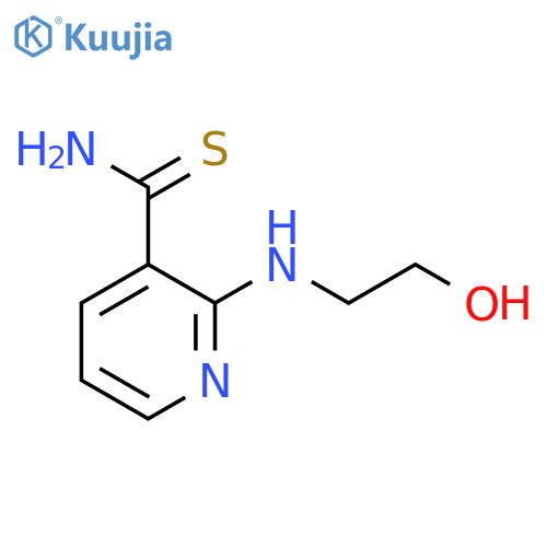 2-(2-hydroxyethyl)aminopyridine-3-carbothioamide structure