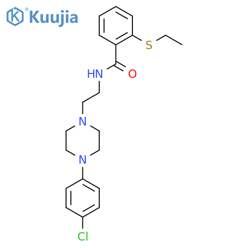 N-{2-4-(4-chlorophenyl)piperazin-1-ylethyl}-2-(ethylsulfanyl)benzamide structure