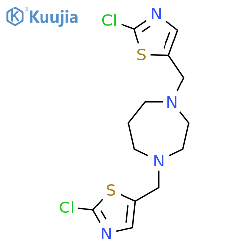 1,4-Bis[(2-chloro-1,3-thiazol-5-yl)methyl]-1,4-diazepane structure