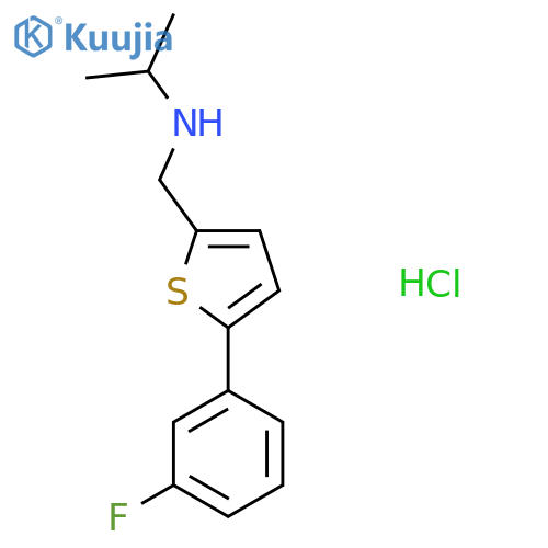 {5-(3-Fluorophenyl)thiophen-2-ylmethyl}(propan-2-yl)amine Hydrochloride structure