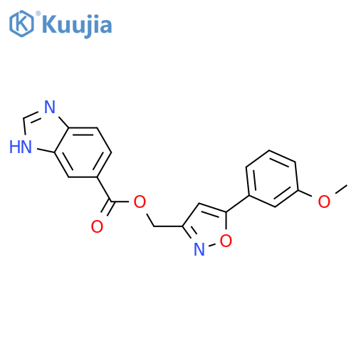 5-(3-methoxyphenyl)-1,2-oxazol-3-ylmethyl 1H-1,3-benzodiazole-5-carboxylate structure