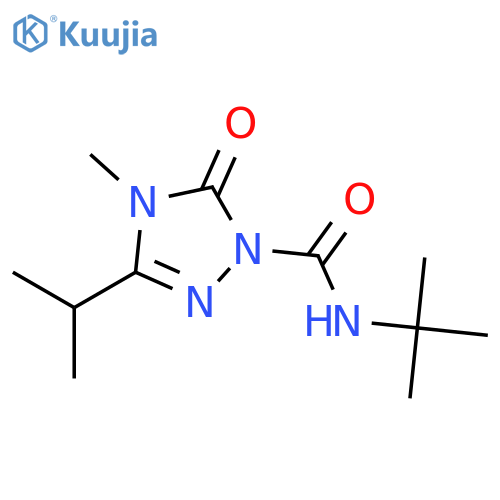 N-(tert-Butyl)-3-isopropyl-4-methyl-5-oxo-4,5-dihydro-1H-1,2,4-triazole-1-carboxamide structure
