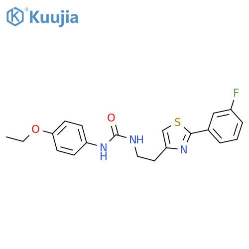 1-(4-ethoxyphenyl)-3-{2-[2-(3-fluorophenyl)-1,3-thiazol-4-yl]ethyl}urea structure
