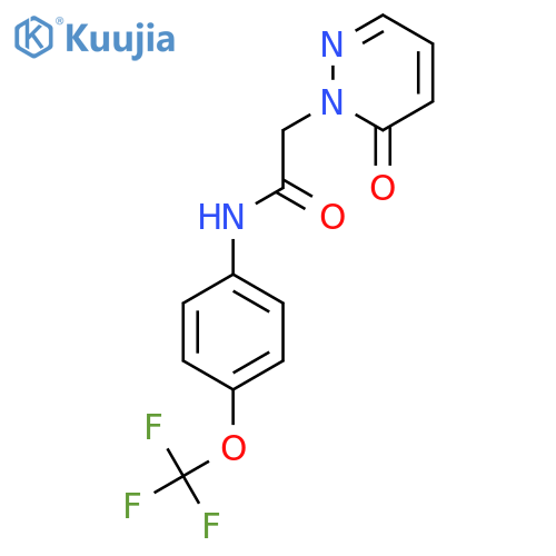 2-(6-oxo-1,6-dihydropyridazin-1-yl)-N-4-(trifluoromethoxy)phenylacetamide structure