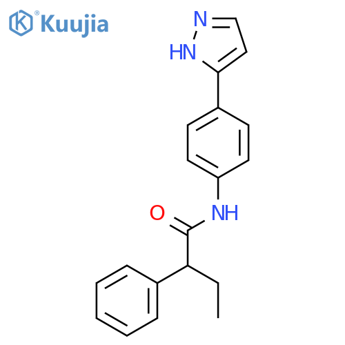 2-phenyl-N-4-(1H-pyrazol-3-yl)phenylbutanamide structure