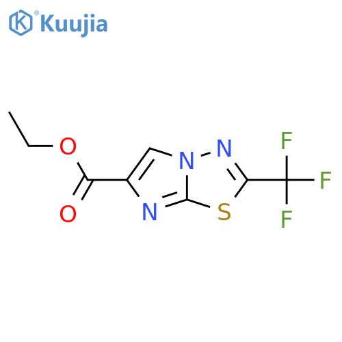 Ethyl 2-(trifluoromethyl)imidazo[2,1-b][1,3,4]thiadiazole-6-carboxylate structure