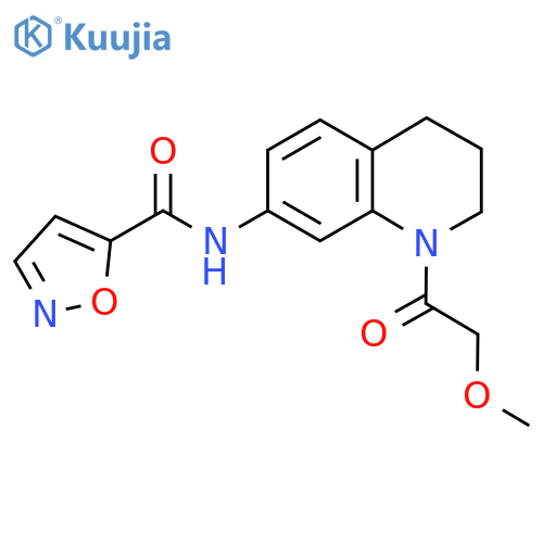N-1-(2-methoxyacetyl)-1,2,3,4-tetrahydroquinolin-7-yl-1,2-oxazole-5-carboxamide structure