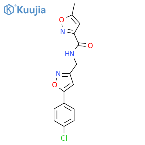 N-{[5-(4-chlorophenyl)-1,2-oxazol-3-yl]methyl}-5-methyl-1,2-oxazole-3-carboxamide structure