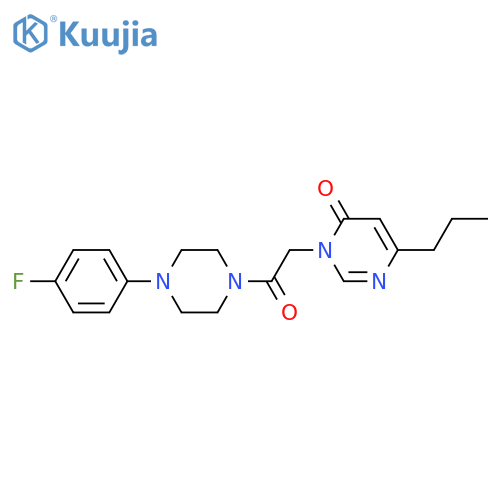 3-{2-4-(4-fluorophenyl)piperazin-1-yl-2-oxoethyl}-6-propyl-3,4-dihydropyrimidin-4-one structure