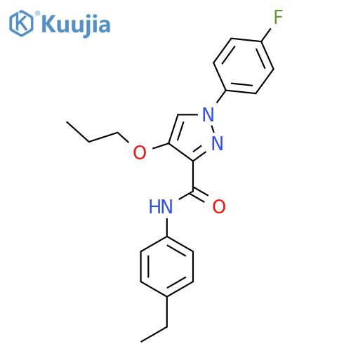 N-(4-ethylphenyl)-1-(4-fluorophenyl)-4-propoxy-1H-pyrazole-3-carboxamide structure
