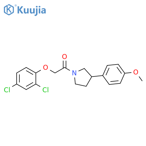 2-(2,4-dichlorophenoxy)-1-3-(4-methoxyphenyl)pyrrolidin-1-ylethan-1-one structure