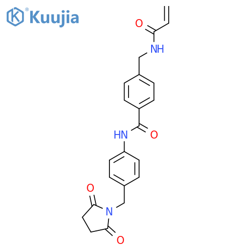 N-{4-[(2,5-dioxopyrrolidin-1-yl)methyl]phenyl}-4-[(prop-2-enamido)methyl]benzamide structure