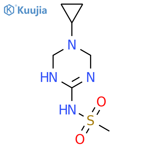 N-(5-Cyclopropyl-1,4,5,6-tetrahydro-1,3,5-triazin-2-yl)methanesulfonamide structure