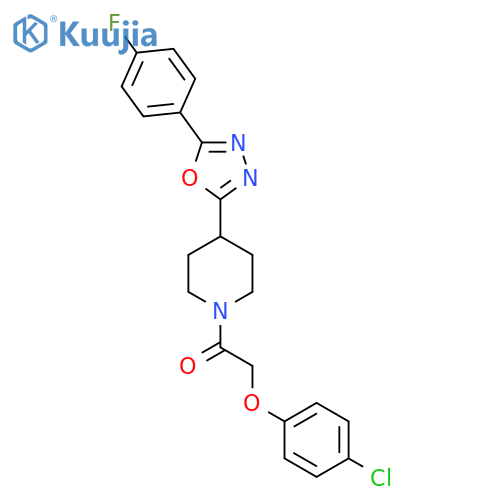 2-(4-chlorophenoxy)-1-{4-5-(4-fluorophenyl)-1,3,4-oxadiazol-2-ylpiperidin-1-yl}ethan-1-one structure