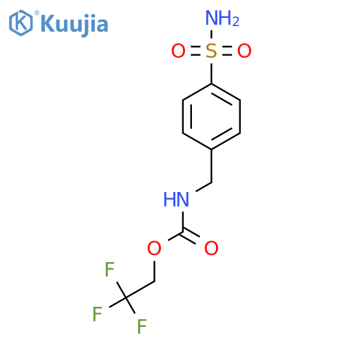 2,2,2-trifluoroethyl N-[(4-sulfamoylphenyl)methyl]carbamate structure