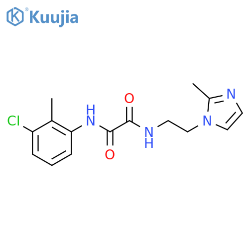 N'-(3-chloro-2-methylphenyl)-N-2-(2-methyl-1H-imidazol-1-yl)ethylethanediamide structure
