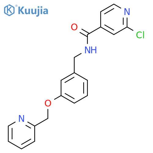 2-chloro-N-({3-[(pyridin-2-yl)methoxy]phenyl}methyl)pyridine-4-carboxamide structure