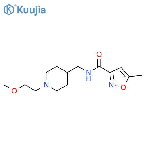 N-{1-(2-methoxyethyl)piperidin-4-ylmethyl}-5-methyl-1,2-oxazole-3-carboxamide structure
