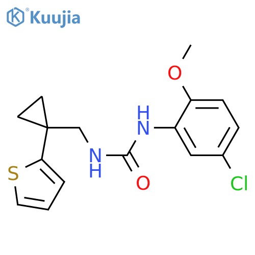 1-(5-chloro-2-methoxyphenyl)-3-{1-(thiophen-2-yl)cyclopropylmethyl}urea structure