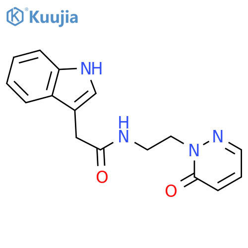 2-(1H-indol-3-yl)-N-[2-(6-oxo-1,6-dihydropyridazin-1-yl)ethyl]acetamide structure