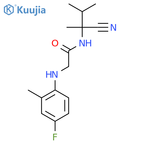 N-(1-cyano-1,2-dimethylpropyl)-2-(4-fluoro-2-methylphenyl)aminoacetamide structure