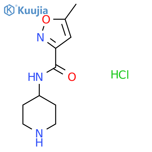 5-Methyl-N-(piperidin-4-yl)-1,2-oxazole-3-carboxamide hydrochloride structure