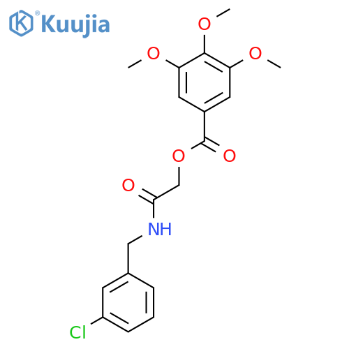 {[(3-chlorophenyl)methyl]carbamoyl}methyl 3,4,5-trimethoxybenzoate structure