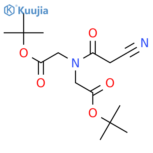 Di-tert-butyl 2,2'-((2-cyanoacetyl)azanediyl)diacetate structure