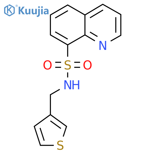 N-(thiophen-3-yl)methylquinoline-8-sulfonamide structure