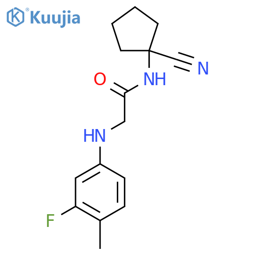 N-(1-cyanocyclopentyl)-2-(3-fluoro-4-methylphenyl)aminoacetamide structure