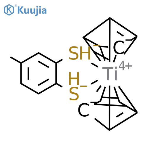 Titanium, bis(η5-2,4-cyclopentadien-1-yl)[4-methyl-1,2-benzenedithiolato(2-)-κS,κS']- structure