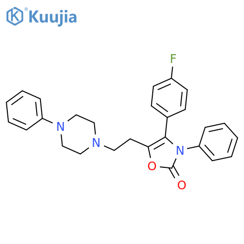 2(3H)-Oxazolone,4-(4-fluorophenyl)-3-phenyl-5-[2-(4-phenyl-1-piperazinyl)ethyl]- structure