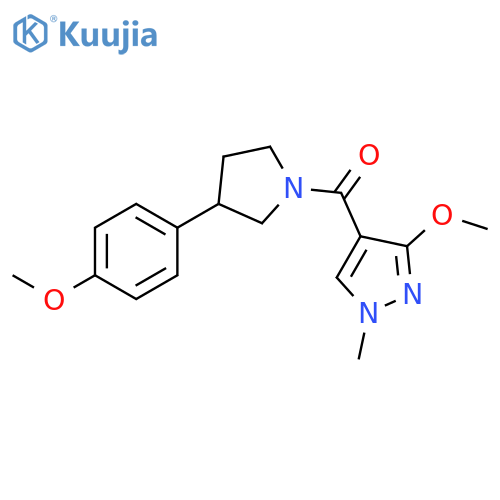 3-methoxy-4-3-(4-methoxyphenyl)pyrrolidine-1-carbonyl-1-methyl-1H-pyrazole structure