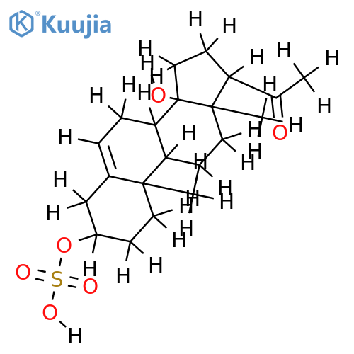 14beta-hydroxypregn-5-enolone-3-O-sulfate structure