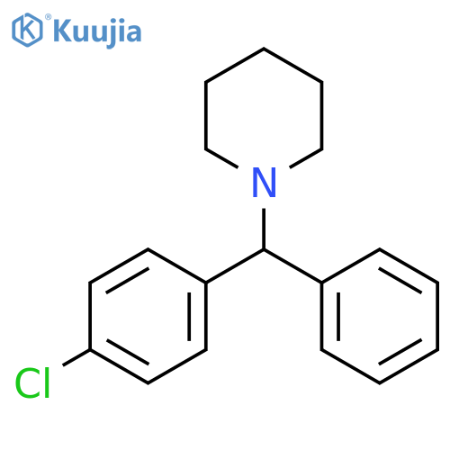 PIPERIDINE, 1-[(4-CHLOROPHENYL)PHENYLMETHYL]- structure