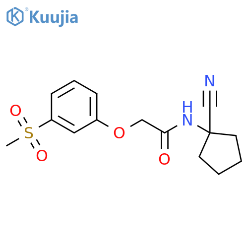 Acetamide, N-(1-cyanocyclopentyl)-2-[3-(methylsulfonyl)phenoxy]- structure