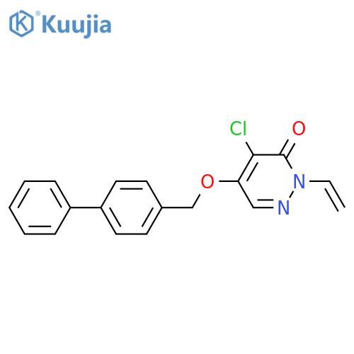 3(2H)-PYRIDAZINONE, 5-([1,1'-BIPHENYL]-4-YLMETHOXY)-4-CHLORO-2-ETHENYL- structure