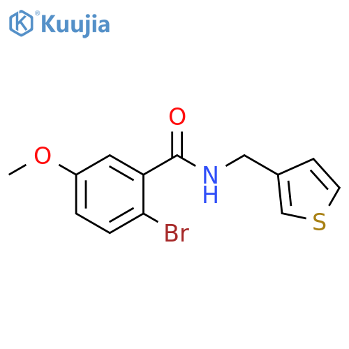 2-bromo-5-methoxy-N-(thiophen-3-yl)methylbenzamide structure