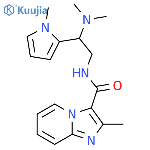 N-2-(dimethylamino)-2-(1-methyl-1H-pyrrol-2-yl)ethyl-2-methylimidazo1,2-apyridine-3-carboxamide structure