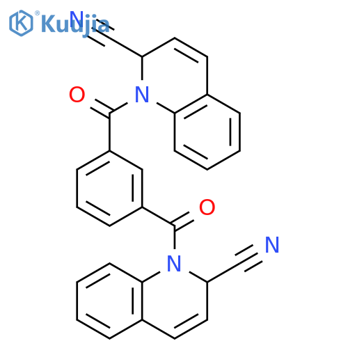 2-Quinolinecarbonitrile, 1,1'-(1,3-phenylenedicarbonyl)bis[1,2-dihydro- structure