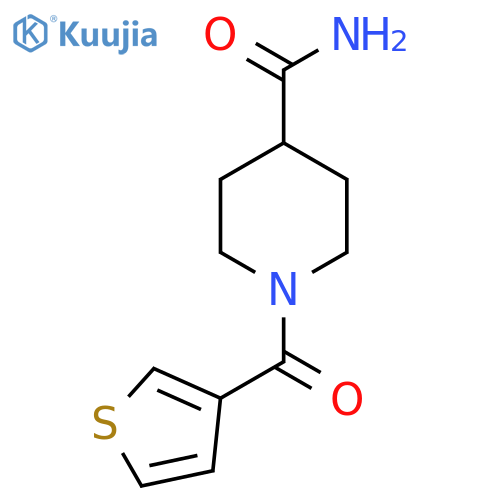 1-(thiophene-3-carbonyl)piperidine-4-carboxamide structure