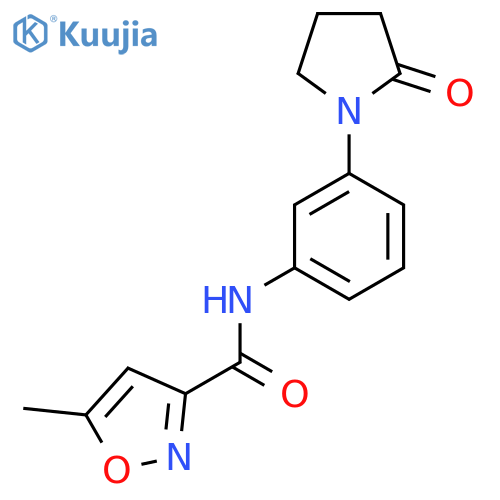 5-methyl-N-3-(2-oxopyrrolidin-1-yl)phenyl-1,2-oxazole-3-carboxamide structure