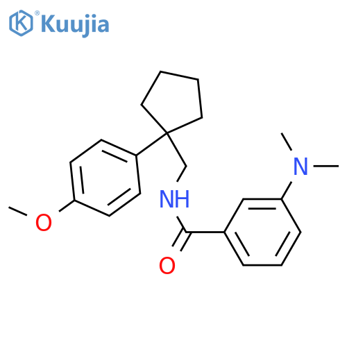 3-(dimethylamino)-N-{1-(4-methoxyphenyl)cyclopentylmethyl}benzamide structure