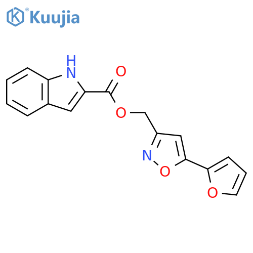 [5-(furan-2-yl)-1,2-oxazol-3-yl]methyl 1H-indole-2-carboxylate structure