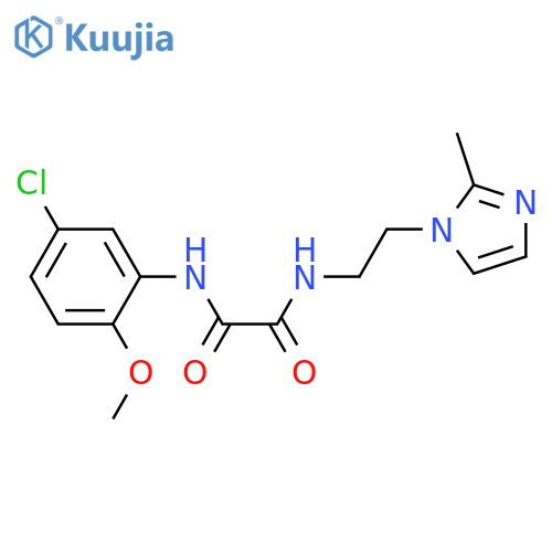 N'-(5-chloro-2-methoxyphenyl)-N-2-(2-methyl-1H-imidazol-1-yl)ethylethanediamide structure