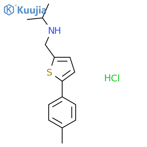{5-(4-Methylphenyl)thiophen-2-ylmethyl}(propan-2-yl)amine Hydrochloride structure