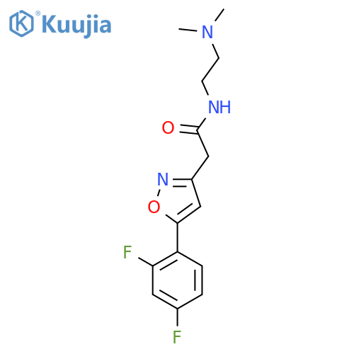 2-5-(2,4-difluorophenyl)-1,2-oxazol-3-yl-N-2-(dimethylamino)ethylacetamide structure